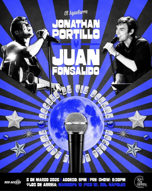 “Noches de Vie Boheme: Juan Fonsalido y Jonathan Portillo en concierto”