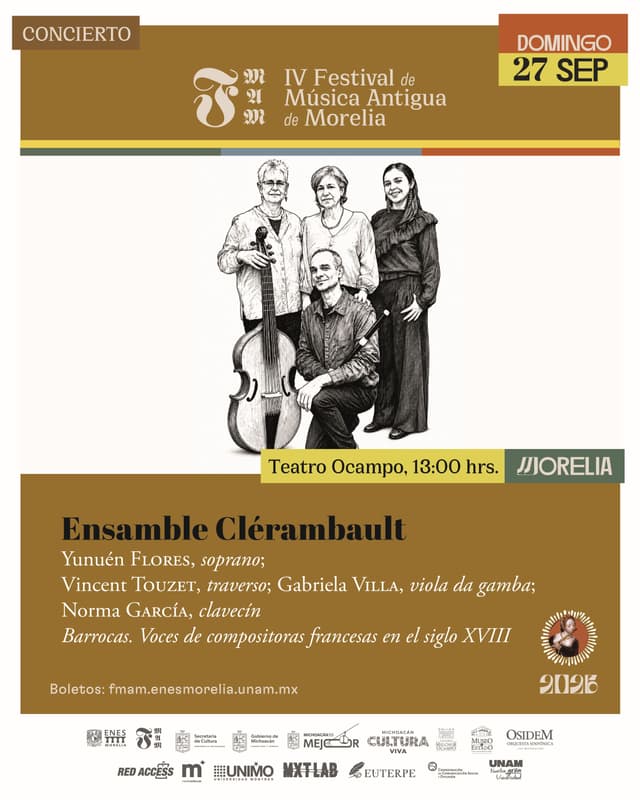 CONCIERTO FMAM: BARROCAS. VOCES DE COMPOSITORAS FRANCESAS EN EL SIGLO XVIII