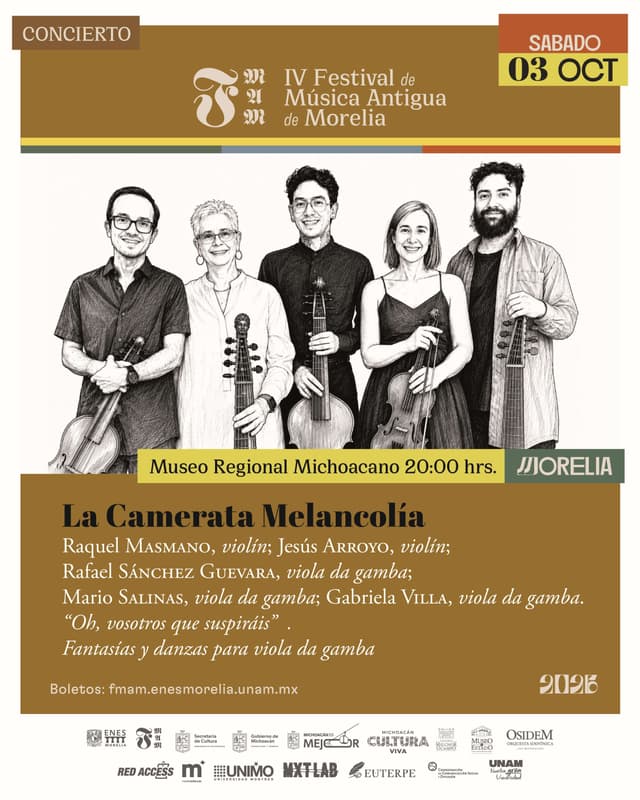 CONCIERTO FMAM: “OH, VOSOTROS QUE SUSPIRÁIS”. FANTASÍAS Y DANZAS PARA VIOLA DA GAMBA